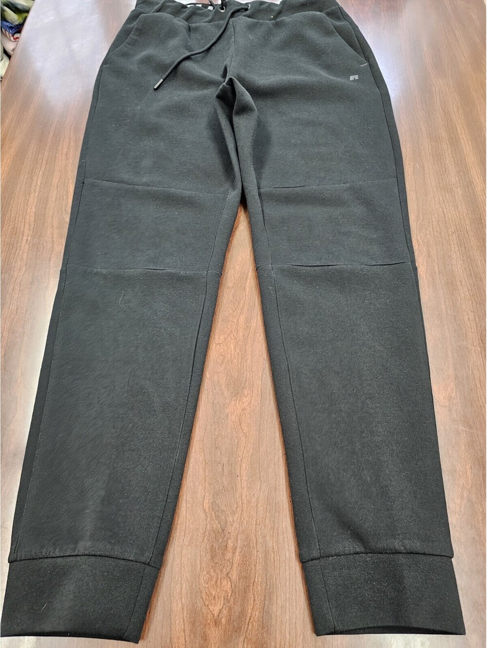 Russell Athletic Fushion Knit Men's M 32-34 Black Jogger Sweatpants Fleece